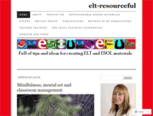 Tablet Screenshot of elt-resourceful.com